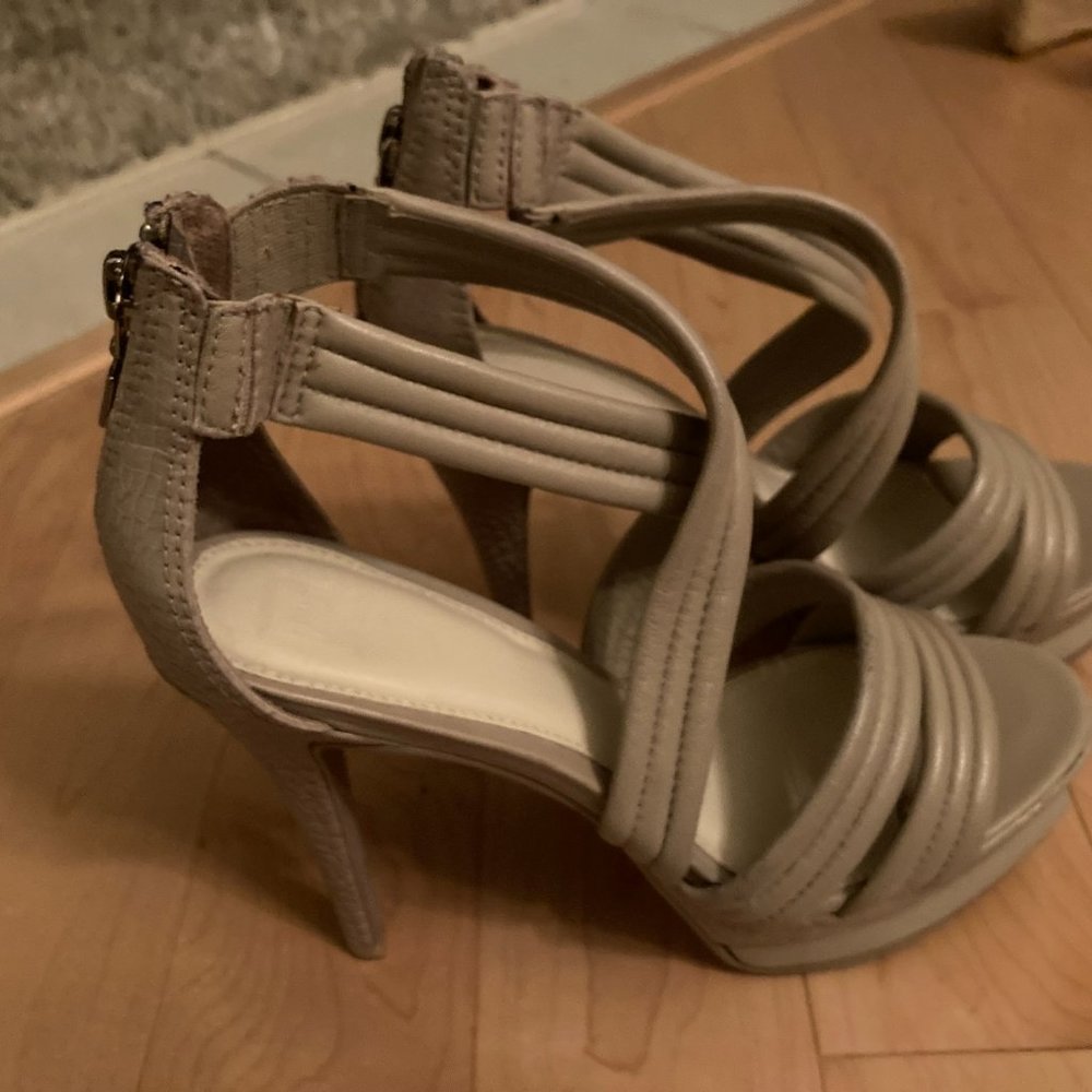 HIGH HEEL TAN SANDALS